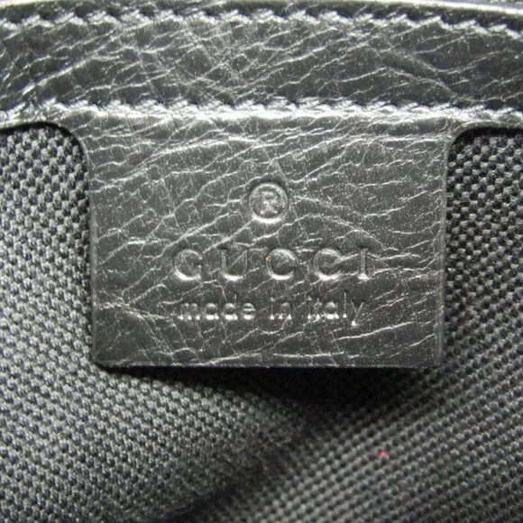 GUCCI Black Leather Messenger Shoulder Bag - Picture 12 of 14